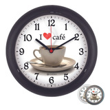 Relógio De Parede Sala De Estar  Cozinha Eurora Hora Do Café