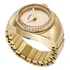 Relógio De Pulso Analógico Fossil Es5319 Para Mulheres, Fundo Dourado, Com Pulseira De Aço Inoxidável Dourado, Mostrador Dourado, Moldura Dourada E Dobrável