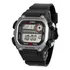 Relógio De Pulso Casio Com Corria De Borracha Cor Preto - Fondo Digital Padrão (números Escuros E Fundo Claro) - Bisel Acabamento Escovado, Tons De Cinza / Gêlo / Cinza Escuro / Chumbo / Gunmetal