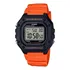 Relógio De Pulso Casio Youth W-218h Com Corpo Preto,  Digital, Para Masculino, Fundo  Cinza, Com Correia De Resina Cor Laranja, Subdials De Cor Preto, Ponteiro De Minutos/segundos Preto, Bisel Cor Pre
