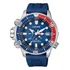 Relógio De Pulso Citizen Bn203 Com Corria De Borracha Cor Azul - Bisel Azul/vermelho