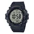 Relógio De Pulso Digital Casio Ae-1500 Whx Pulseira Extra Grande - Fundo Cinza - Bisel Preto/amarelo