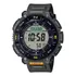 Relógio De Pulso Digital Casio Prg-340 Com Corria De Uretano Cor Verde-militar - Fondo Cinza - Bisel Preto