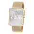 Relógio De Pulso Digital Champion Ch40080 Com Corria De Aço Cor Dourado - Fondo Cinza