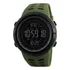 Relógio De Pulso Digital Skmei 1251 Com Corria De Poliuretano Cor Verde musgo   Fondo Preto