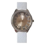 Relógio De Pulso Feminino Avon 51138 Couro Dourado