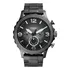 Relógio De Pulso Fossil Nate Com Corria De Aço Inoxidável Cor Cinza - Bisel Preto