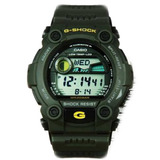 Relógio De Pulso G-shock Digital G79003dr Correia Verde-militar Bisel Verde-militar