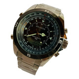 Relógio De Pulso Masculino Atlantis G3389 Aço Fundo Preto