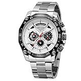 Relógio De Pulso Masculino Forsining 427 Mecânico Masculino à Prova D-água De 10 Metros Com Relógio De Pulso Luxuoso Para Negócios Com Data De Semana 24 Horas Relógio Militar Luminoso Esportivo Masculino Com Três Submostradores Pulseira De Aço Inoxidável