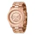 Relógio De Pulso Michael Kors Lexington Mk8096 Com Corpo Dourado,  Analógico, Para Feminino, Fundo  Rose, Com Correia De Aço Inoxidável Cor Rose, Bisel Cor Rose E Dobrável