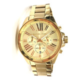 Relógio De Pulso Michael Kors Mk5711 Com Corpo Ouro Analógico Para Feminino Com Correia De Aço Inoxidável Cor Dourado E Pulseira