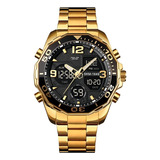 Relógio De Pulso Skmei 1649 Masculino Dourado