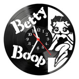 Relógio De Vinil Disco Lp Parede Betty Boop