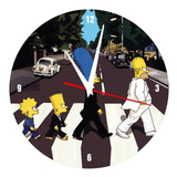 Relógio De Vinil Moderno Grande Simpsons