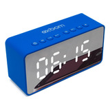 Relógio Despertador Caixa De Som Bluetooth Espelho Rádio Fm