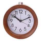 Relógio Despertador De Mesa Decorativo Alarme Retrô Madeira