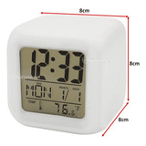 Relógio Despertador Digital De Mesa 7 Led Alarme Moderno
