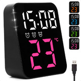 Relogio Despertador Digital Led De Mesa E Parede Bivolt