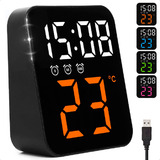 Relogio Despertador Digital Led De Mesa E Parede Bivolt