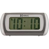Relógio Despertador Herweg Digital 2916 071 Cinza Metalico
