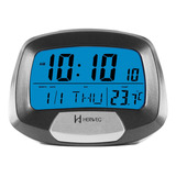 Relógio Despertador Herweg Digital Cinza Metálico