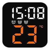 Relógio Despertador Inteligente Com Medidor De Temperatura E Função De Previsão Do Tempo - Display LED 2 Opções Luminosidade- Alarme Personalizado