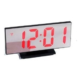 Relógio Despertador Led Tela Espelhada C Alarme Temperatura