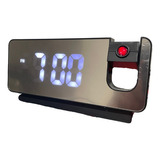 Relógio Despertador Moderno Quarto Com Projetor
