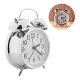 Relogio Despertador Prata 2 Sinos Decorativo Volume Alto