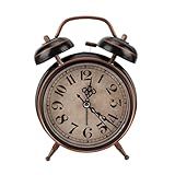 Relógio Despertador Vintage De Mesa 16 Cm Estilo Clássico Números Grandes Metal Com Suporte
