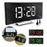 Relógio Digital De Mesa Cabeceira Curvado Espelhado Com Despertador, Alarme Alto, Termômetro E Display Led 12h/24h Usb Pilhas Ideal Para Idosos, Quartos, Salas E Escritórios Smart Tools - Cor: Branco