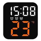 Relógio Digital De Mesa E Parede LED Led Laranja 