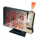 Relógio Digital De Mesa Led Projetor Alarme Temperatura Hora