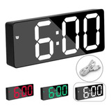 Relógio Digital De Mesa Parede Led Data Alarme Despertador Cor Vermelho Usb