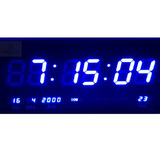 Relógio Digital Gigante Leds Azul 46x22 Ofertão