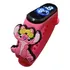 Relógio Digital Infantil Touch Stitch Resistente À Água-rs Correia Rosa Bisel Preto Fundo Preto