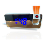 Relógio Digital Led Espelhado Projetor Temperatura Alarme