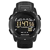 Relógio Digital Masculino, Espovo Masculino, Relógio Dual Time Pedômetro, Despertador, 50m, Relógio Digital, Militar, Relógio Militar