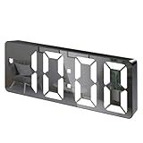 Relógio Digital USB Espelhado LED Mesa Despertador E Temperatura Cores Branco Verde Vermelho Branco 