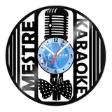Relógio Disco De Vinil Música Mestre Karaokê Vmu 058