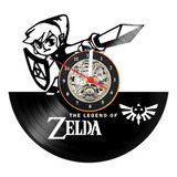 Relógio Disco De Vinil The Legend Of Zelda Video Game