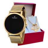 Relógio Dourado Champion Feminino Original Luxo Original