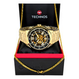 Relogio Dourado Technos Automatico