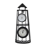 Relógio E Termômetro De Parede Para Jardins 43x19x12cm