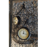 Relógio E Termômetro Tipo Gaiola Externo Jardim 51x31x12cm