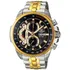 Relogio Edifice Masculino Dourado E Prata Fundo Preto Chrono