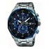 Relogio Edifice Masculino Prata Fundo Azul Cronografo Outlet