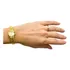 Relógio Elos Dourado Feminino Elegante Pequeno Clássico Luxo