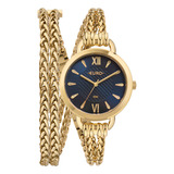 Relógio Euro Feminino Chains Dourado Eu2035yut 4a